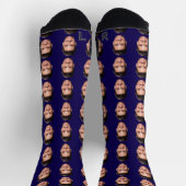 Personalized Face Photo Socks, Upload Your Picture ソックス (上部)
