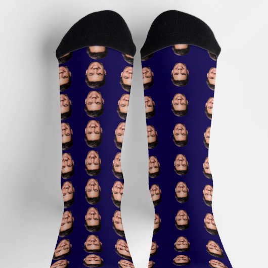 Personalized Face Photo Socks, Upload Your Picture ソックス (上部)
