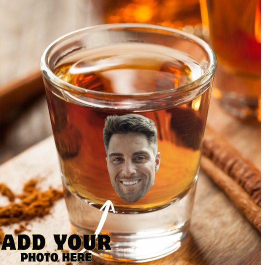 Personalized Face Picture Fun Birthday Party Photo ショットグラス