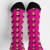 Personalized Face Socks, Funny Gift with Your Face ソックス (上部)