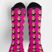 Personalized Face Socks, Funny Gift with Your Face ソックス (上部)