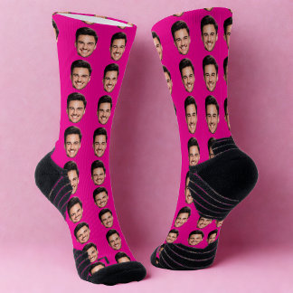 Personalized Face Socks, Funny Gift with Your Face ソックス