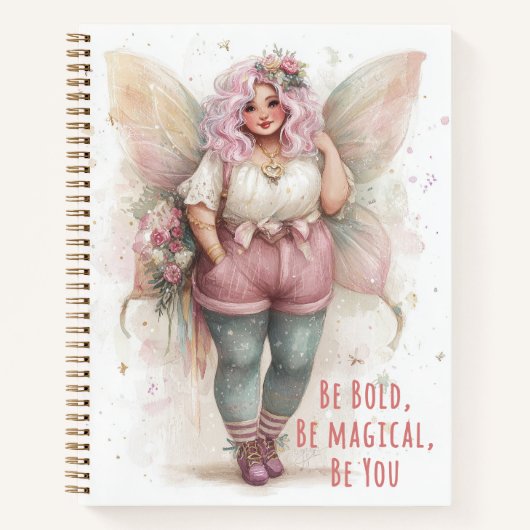 Personalized Fairy Art Journal – Be Bold Be You ノートブック (正面)