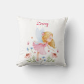 Personalized Fairy Girl Nursery Pillow クッション (正面)
