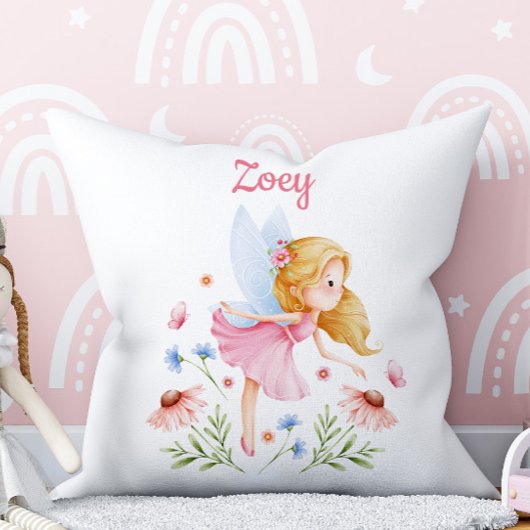 Personalized Fairy Girl Nursery Pillow クッション