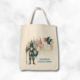 Personalized Fairy Tale Knight Library Book トートバッグ