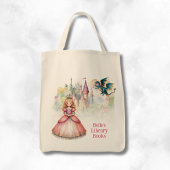 Personalized Fairy Tale Princess Dragon Library トートバッグ