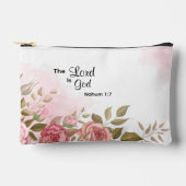 Personalized Faith-Based Nahum 1:7 アクセサリーポーチ (正面)