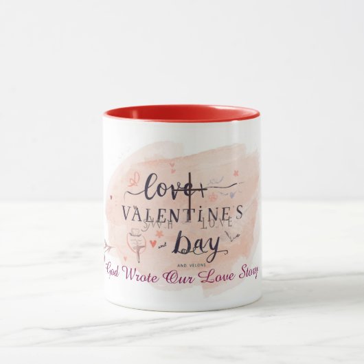 Personalized Faith-Based Valentine Gift | God Wrot マグカップ (中央)