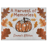 Personalized Fall Glass Cutting Board カッティングボード (正面)