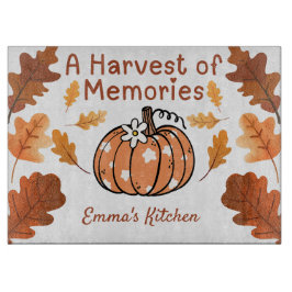 Personalized Fall Glass Cutting Board カッティングボード