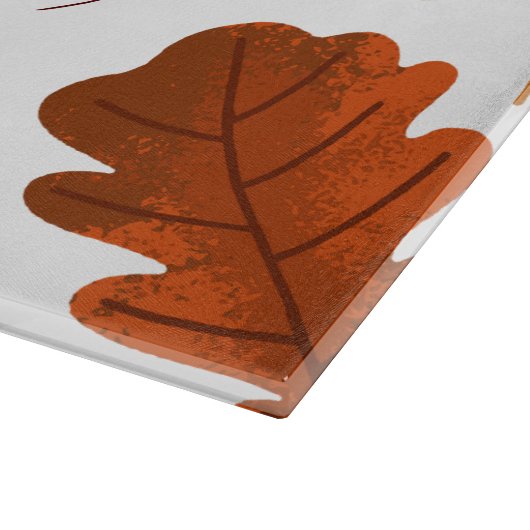 Personalized Fall Glass Cutting Board カッティングボード (角)