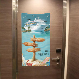 Personalized Family 3Ports Sign Cruise Door Banner 横断幕