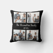 Personalized family 4 photo collage template クッション (裏面)