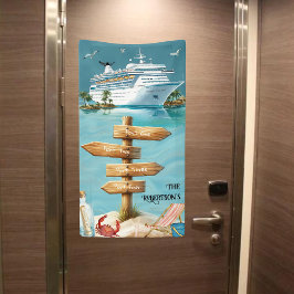 Personalized Family 4Ports Sign Cruise Door Banner 横断幕