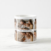 Personalized Family 8 Photo Collage コーヒーマグカップ (中央)