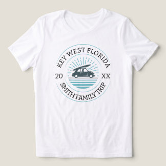 Personalized Family Beach Vacation Family Name トライブレンドＴシャツ