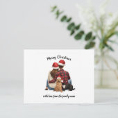 Personalized Family Christmas 2025 シーズンポストカード (スタンド正面)