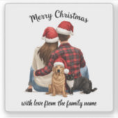 Personalized Family Christmas 2025 シール (正面)
