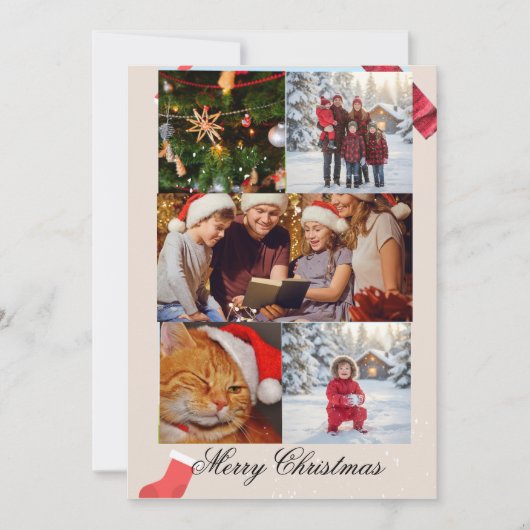 Personalized Family Christmas Card 2025 | Light  招待状 (正面)