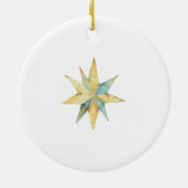 Personalized Family Christmas Joseph Mary Jesus セラミックオーナメント (裏面)