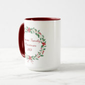 Personalized Family Christmas Mug | Custom Name Ho マグカップ (正面左)