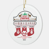 Personalized Family Christmas Ornament | Holiday  セラミックオーナメント (左)