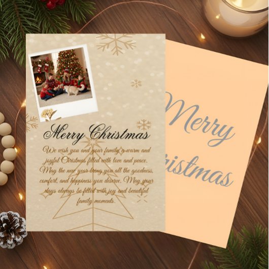 “Personalized Family Christmas Photo Card” サンキューカード