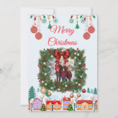Personalized Family Christmas Photo Card セーブザデート (正面)