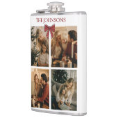 Personalized Family Christmas Photo Collage Flask フラスク (左)