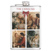 Personalized Family Christmas Photo Collage Flask フラスク (正面)