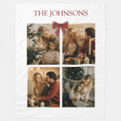 Personalized Family Christmas Photos Blanket フリースブランケット (正面)