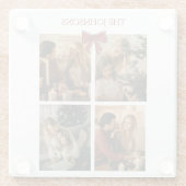 Personalized Family Christmas Photos Coaster ガラスコースター (裏面)