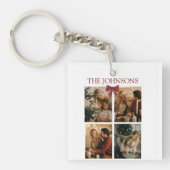 Personalized Family Christmas Photos Keychain キーホルダー (正面)