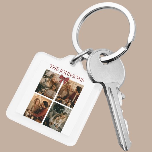 Personalized Family Christmas Photos Keychain キーホルダー