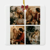 Personalized Family Christmas Photos Ornament セラミックオーナメント (正面)