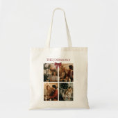 Personalized Family Christmas Photos Tote Bag トートバッグ (正面)