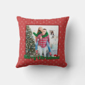 Personalized Family Christmas Stylish Photo クッション (裏面)