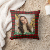 Personalized Family Christmas Stylish Photo クッション (ブランケット)