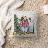 Personalized Family Christmas Stylish Photo クッション (ブランケット)