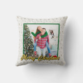 Personalized Family Christmas Stylish Photo クッション (裏面)