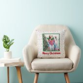Personalized Family Christmas Stylish Photo クッション (椅子)