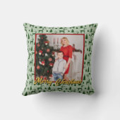 Personalized Family Christmas Stylish Photo クッション (裏面)