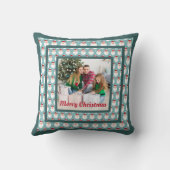 Personalized Family Christmas Stylish Photo クッション (裏面)