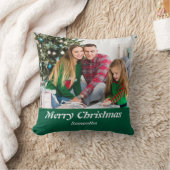 Personalized Family Christmas Stylish Photo クッション (ブランケット)