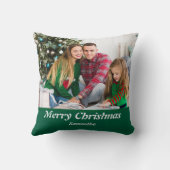 Personalized Family Christmas Stylish Photo クッション (裏面)