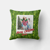 Personalized Family Christmas Stylish Photo  クッション (裏面)