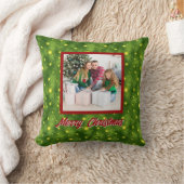 Personalized Family Christmas Stylish Photo クッション (ブランケット)