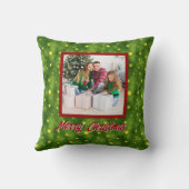 Personalized Family Christmas Stylish Photo クッション (裏面)