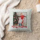 Personalized Family Christmas Stylish Photo クッション (ブランケット)